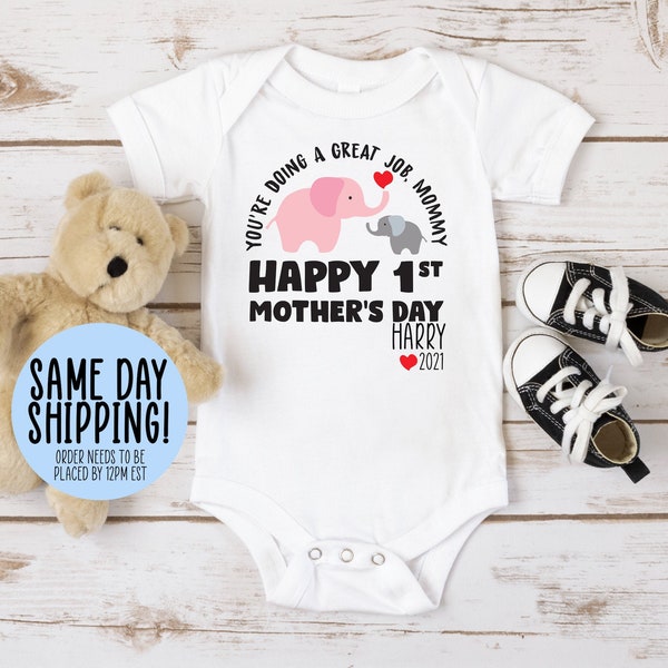 Our First Mothers Day Onesie®, Mothers Day Gift, Mothers Day Onesie®, First Mothers Day Onesie®, Personalized Onesie®, Personalized Gift