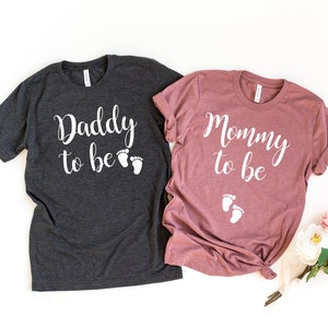 daddy to be shirt mommy to be shirt expecting shirts pregnant shirt new dad shirt announcement shirts pregnancy couples shirts image 1