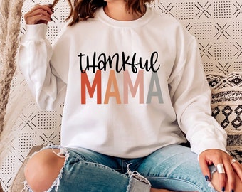 Camisa de mamá agradecida, camiseta de acción de gracias, camisa agradecida, camisa de acción de gracias para mujer, camisa de acción de gracias para mujer, camiseta agradecida, calabaza