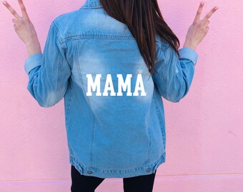 mama and baby jean jacket