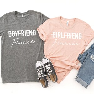 Girlfriend Fiance Shirt Engagement Gift Matching Fiance | Etsy