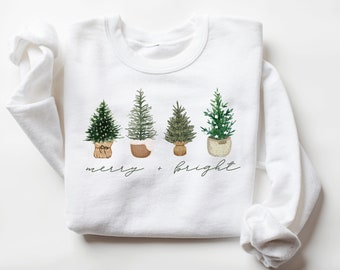 Womens Christmas Sweatshirt, Christmas Sweater, Christmas Crewneck, Christmas Tree Sweatshirt, Holiday Sweater for Women