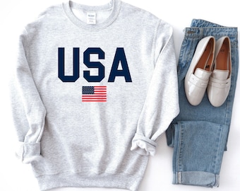 4th of July Sweatshirt, USA shirt, Womens 4th of July, America Shirt, 4th of July, Patriotic Shirt, Red White and Blue, 4th of July Pullover