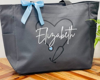 Gift for nurse, graduation gift, nurse graduation gift, doctor gift, nurse, tote, tote bag, personalized nurse gift, nurse application week