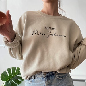 Engagement gift, future mrs sweatshirt, new mrs sweatshirt, bride to be gift, custom bridal gift, bride t-shirt, future mrs tee, future mrs