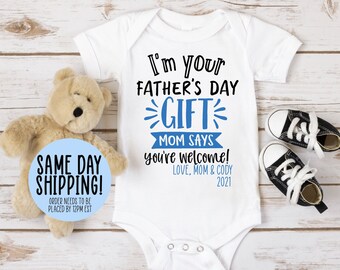 Personalized Fathers Day Gift, Custom Baby Onesie®, New Dad Gift, Custom Onesie®, Baby Onesie®, Gift for Him, Fathers Day Onesie Boy®