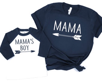 Mommy and me matching set, mother and son matching, mommy and me outfits, mama, mama's boy, mommy and me tees, cute mom shirts, gift for mom