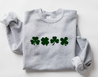 Embossed St. Patricks day Sweatshirt, Women's St Paddy's Day Outfit, Shamrock Sweatshirt, Lucky Sweater, St Pattys Day Sweater