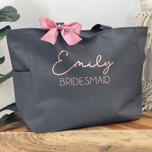 Bridesmaid Tote Bags, Personalized Bridesmaid Bags, Bridal Party Bridesmaid Gifts, Maid of Honor Tote, Custom Bridesmaid Tote Bags, Tote Bag