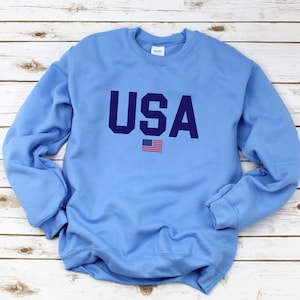 USA Flag Sweatshirt, 4th of July Pullover, Patriotic Shirt