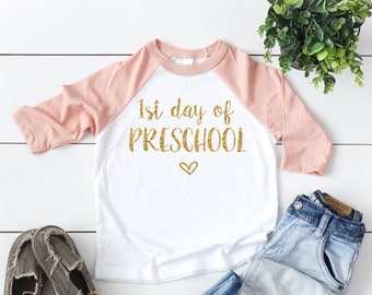 preschool shirt, personalized preschool shirt, hello preschool shirt, first day of school shirt, preschool tee, announcement preschool tee