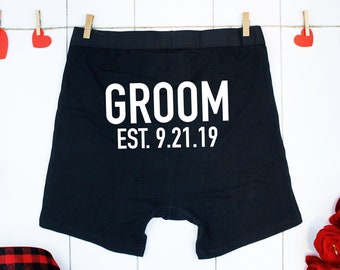 Custom Boxers, Personalized Boxers, Grooms Gift, Customized Boxers, Boxers for Boyfriend, Engagement Gift for Him, Grooms Gift from Bride