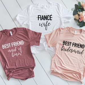 bridal shirts, maid of honor shirt, bridesmaid shirt, wifey shirt, bridal tees, gift for bridal party, will you be my bridesmaid shirt