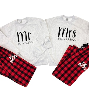 Our First Christmas Pajamas, Couples Christmas Pajamas, Matching Christmas  Pajamas, Mr and Mrs Couple Pajamas, Newlywed Christmas Pajamas -  Canada