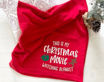 Christmas Movie Watching Blanket, Gift for Christmas, Favorite Movie Blanket, Christmas Gift