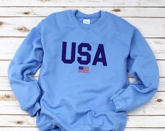 USA shirt, 4th of july sweatshirt, womens 4th of july, america shirt, 4th of july, patriotic shirt, red white and blue, 4th of july pullover