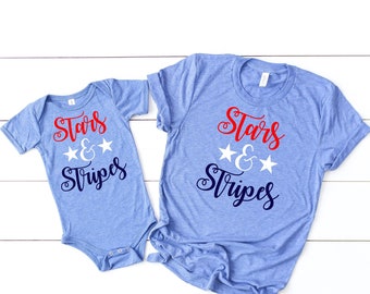 mom and son matching 4th of july outfits