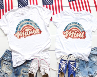 mommy and me 4th of july, mama and mini 4th of july shirts, fourth of July matching tees, patriotic mommy and me shirt, 4th of july outfit