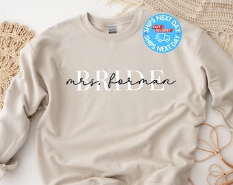 Engagement Gift, Gift For Bride, Future Mrs Sweatshirt, New Mrs Sweatshirt, Bride To Be Gift, Custom Bridal Gift, Bride Sweatshirt