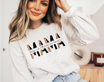 Custom mom shirt, Mama sweatshirt, Mom shirt with names, gift for her, mothers day gift, mothers day shirt, mama shirt, custom mama shirt