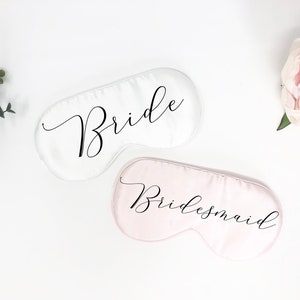 Custom sleep mask, bachelorette party favor, bridesmaid gift, bridesmaid sleep mask, bridal party gift, eye mask, personalized sleep mask