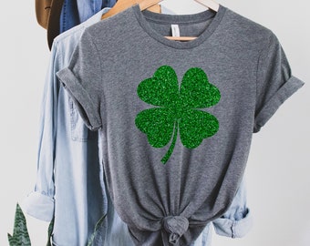 Womens irish shirt - glitter shamrock tee - irish af tee - St. Patricks day shirt - womens st. patricks day shirt - irish womens shirt
