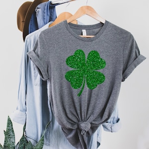 Glitter Shamrock Tee - Irish St. Patrick's Day Women's Shirt