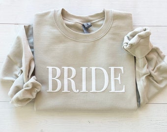 Embossed Bride Sweatshirt, Engagement Gift, Bridal Sweatshirt, Bridal Gift, Bride sweatshirt, Bridal shower gift, Bride Shirt, Bride T-shirt