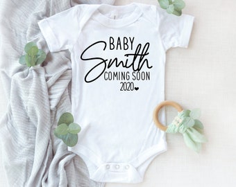 coming soon baby onesie