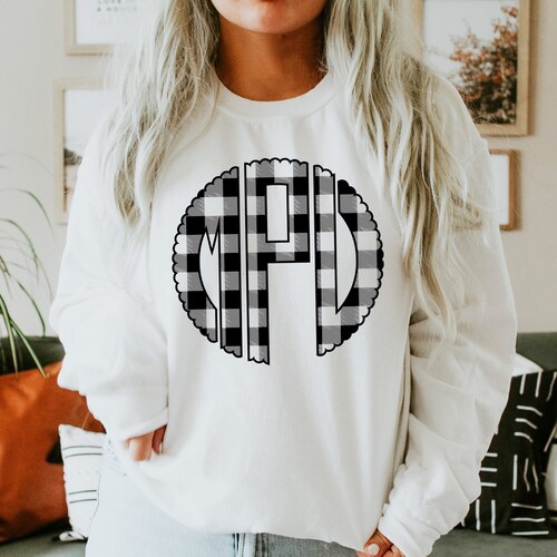 Buffalo plaid monogram shirt clearance