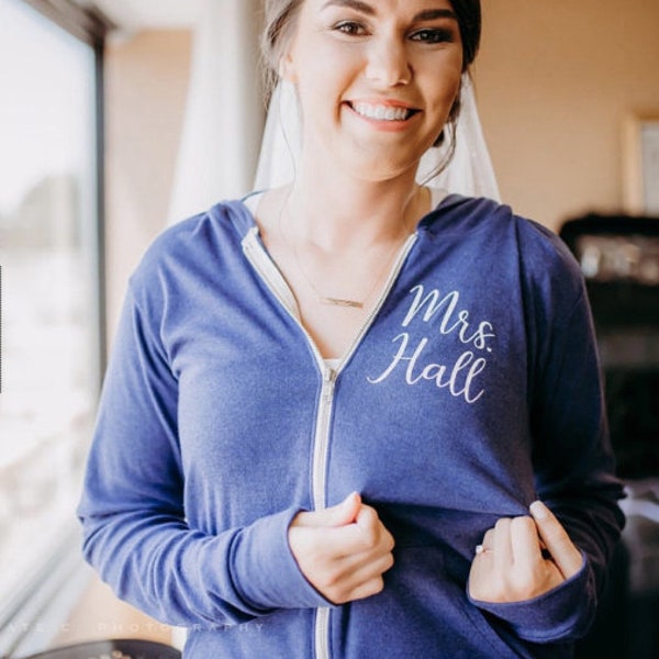 Bride Zip up Hoodie Etsy