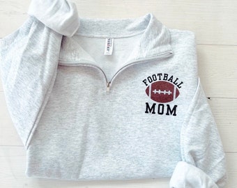 Custom Football Mom Quarter Zip, Sports Mom Pullover, Basketball mom, gift for team mom, Soccer Mom shirt, Hockey Mom sweatshirt, team mom
