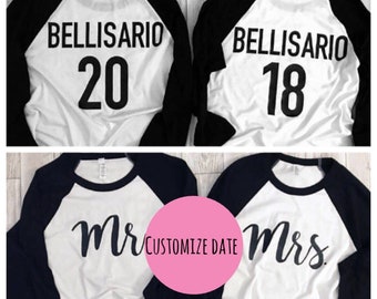 couples baseball jerseys