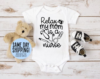 Baby Girl Future Nurse Baby Clothes Baby Shower Gift Baby Boy Bodysuit Baby Nurse #43 Funny Baby Clothes