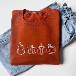 Embroidered Pumpkin Sweatshirt
