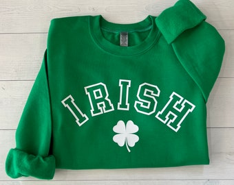 Irish Shamrock Crewneck - St. Patricks Day Sweatshirt - Women's Saint Paddy's day outfit - Cute Saint Paddy's day wear