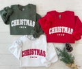 Embossed Christmas Family Sweatshirts, Mommy and Me Christmas Sweaters, Matching Christmas Sweaters, Christmas Outfit, Matching Christmas
