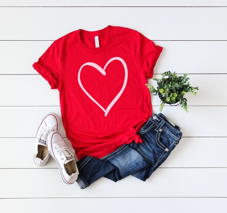Valentine day tshirt for women Cute women's Valentine Etsy