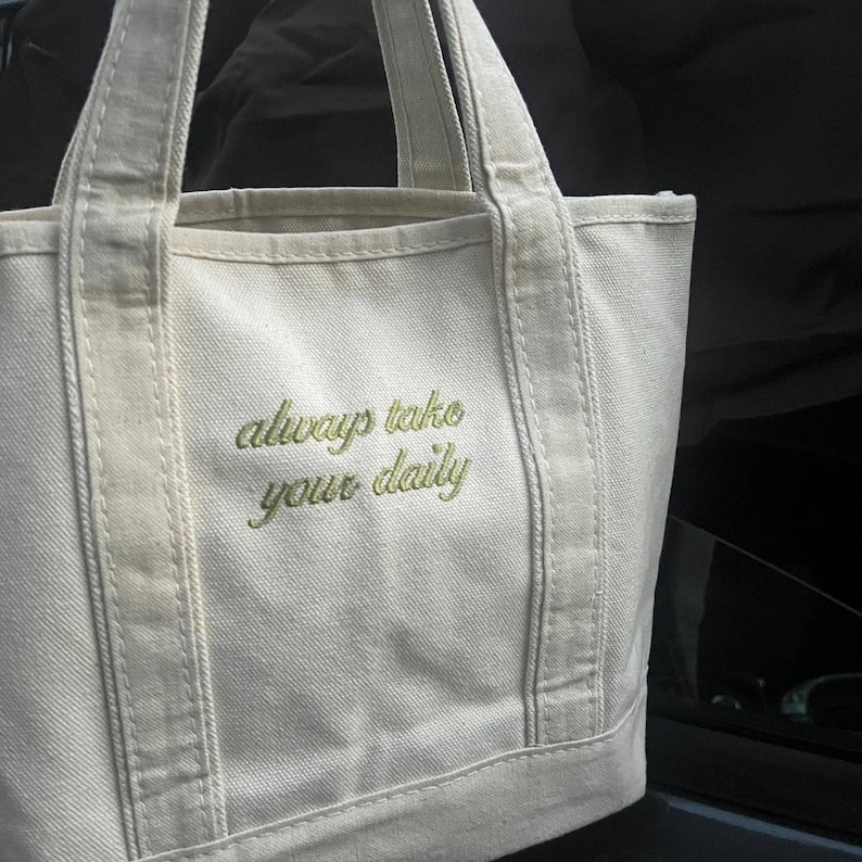 Bachelorette Party Tote Bag, Bridesmaid Tote, Bridal Party Tote, Monogram Tote, Personalized Canvas Tote Bag, Embroidered Bridesmaid Gift image 8