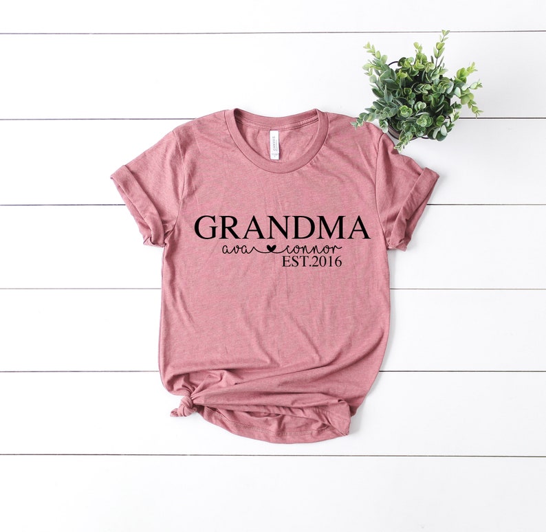 Mothers day gift for grandma, grandmother gift, custom grandma shirt, grandma gift from grandchildren, birthday gift for grandma image 5