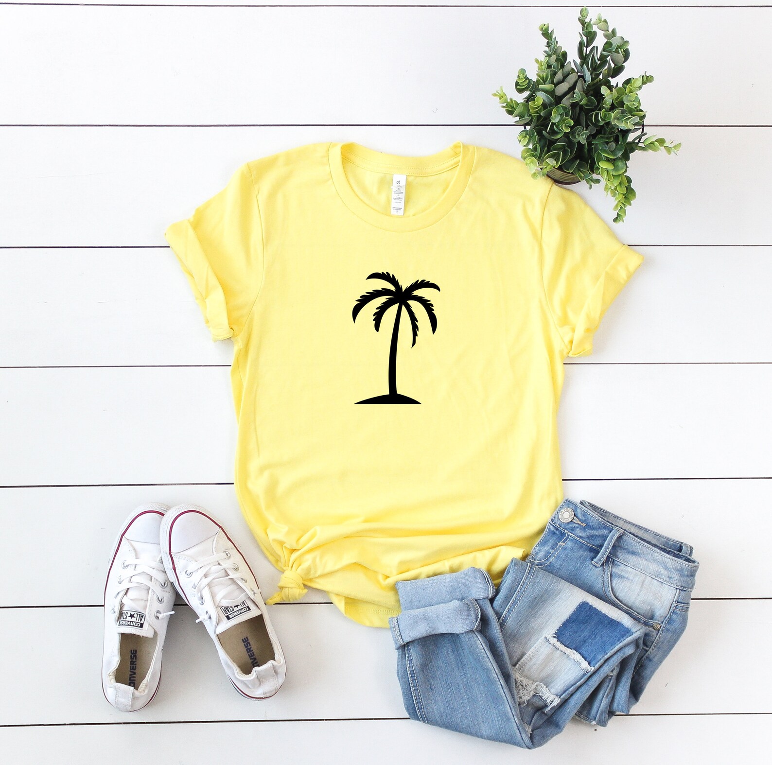 Palm Tree Shirt Summer Shirt Women's Vacation Shirt Etsy