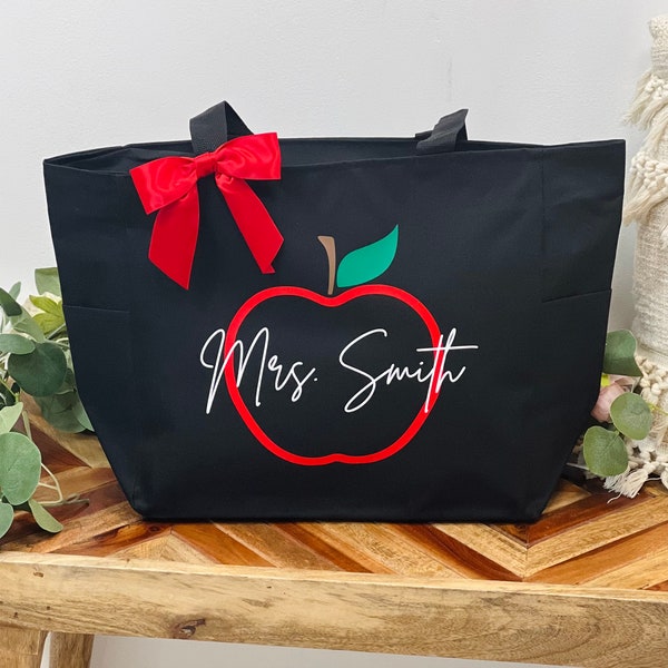 Teacher Tote Bag, Personalized Bag for Teacher, Teacher Gift, Gift For Teacher, Thank You Teacher Gift, Teacher Appreciation Week Gift