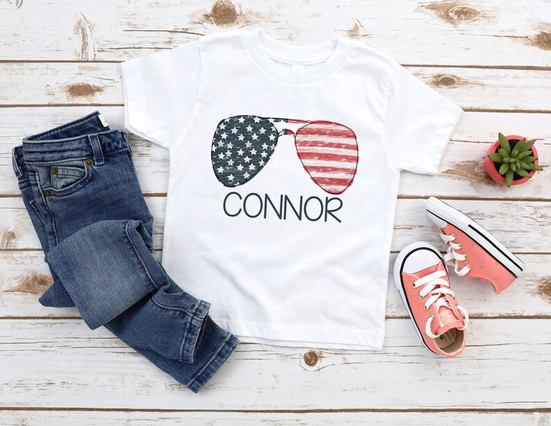 personalized kids 4th of july shirt custom 4th of july shirt cute 4th shirt kids baby 4th of july shirt toddler 4th of july shirt image 1