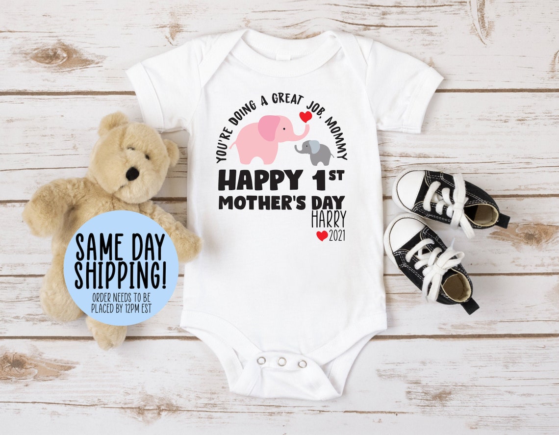Our First Mothers Day Onesie® Mothers Day Gift Mothers Day Etsy