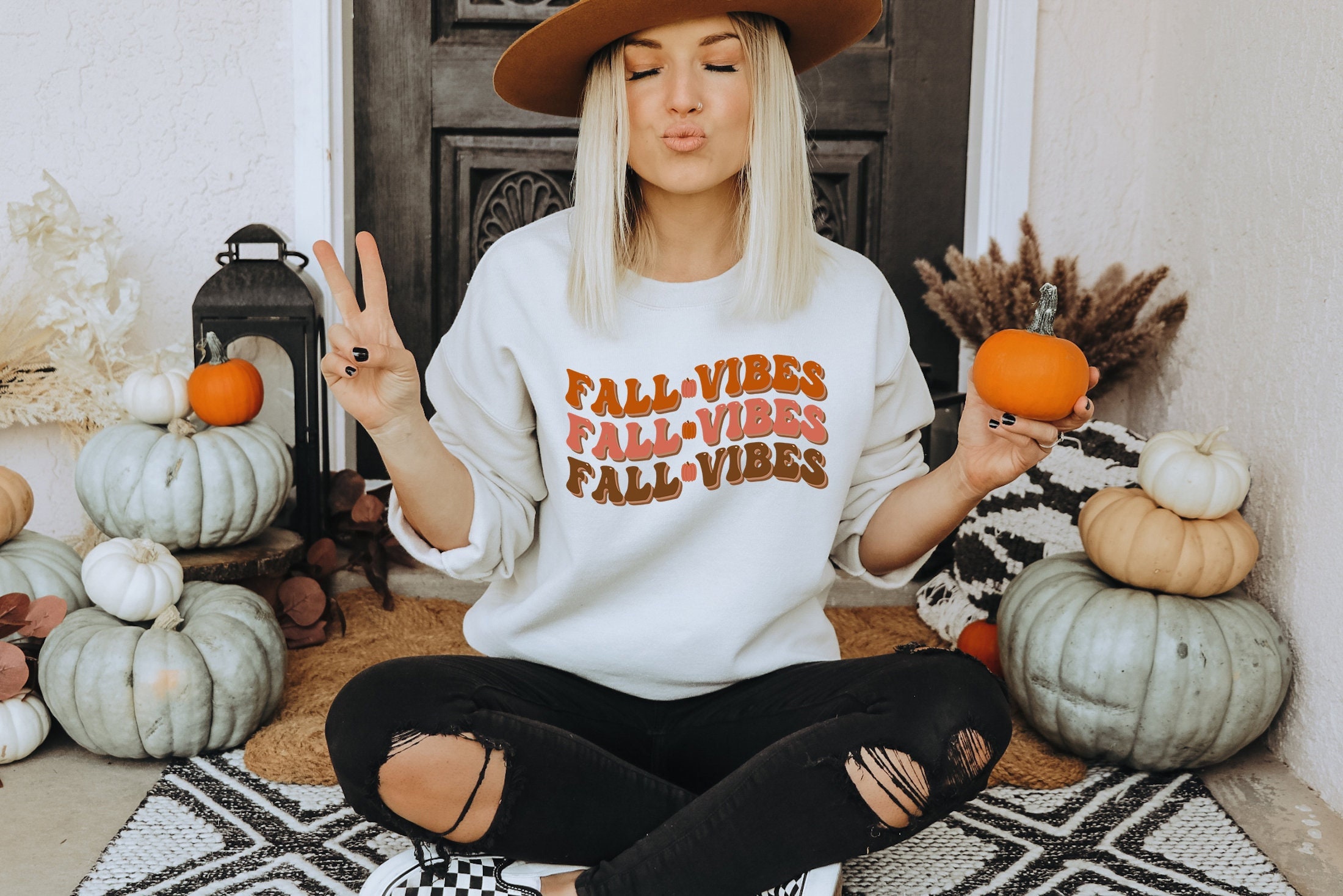 Cute fall crewnecks hot sale