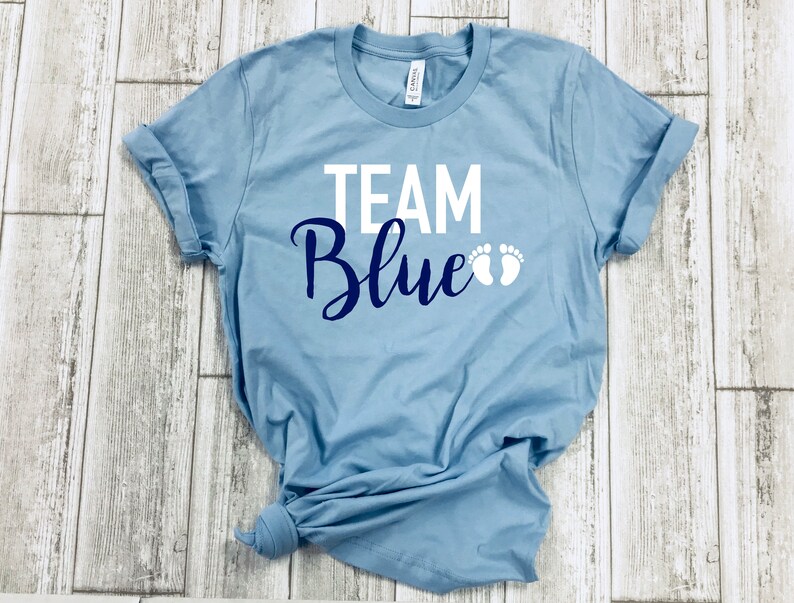 Gender Reveal Shirts Reveal Party team Pink Shirt Team Boy - Etsy