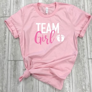gender reveal shirts- reveal party -team pink shirt - team boy shirt - family shirts matching - its a boy shirt - gender reveal idea -