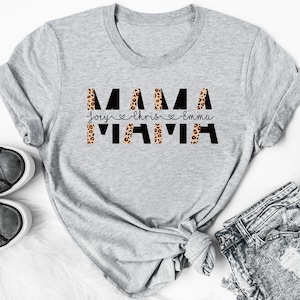 Custom mom shirt, Mama sweatshirt, Mom shirt with names, gift for her, mothers day gift, mothers day shirt, mama shirt, custom mama shirt image 2