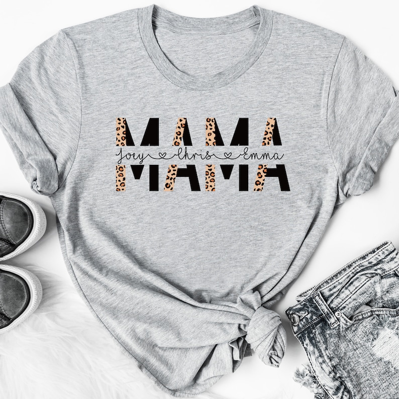 Custom mom shirt, Mama sweatshirt, Mom shirt with names, gift for her, mothers day gift, mothers day shirt, mama shirt, custom mama shirt image 2