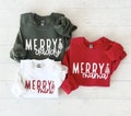 Merry Family Sweatshirts, Mommy and Me Christmas Sweaters, Matching Christmas Sweaters, Christmas Outfit, Matching Christmas Sweatshirts